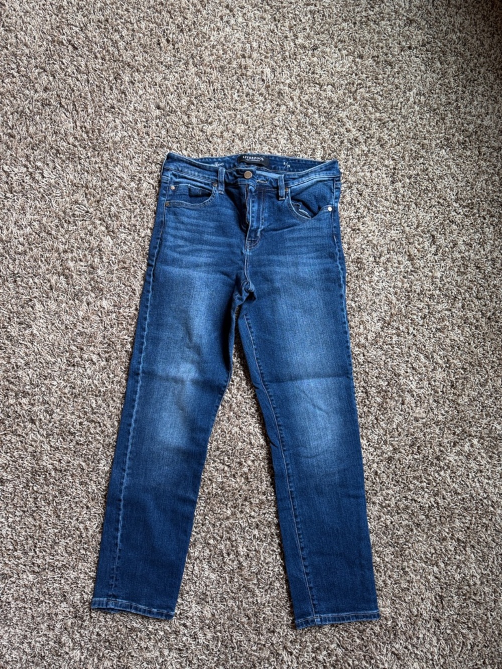 Liverpool Women's Dark Blue Straight Leg Jeans